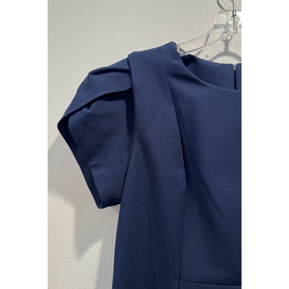 LIVERPOOL Los Angeles Size 8 29 Tulip Sleeve Navy Blue Sheath Dress Galaxy Work - Picture 3 of 6
